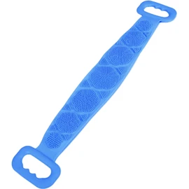 Ymiko Silicona Bañarse Zacate Cepillo Corporal de Baño de Silicona con Diseño de Doble Cara Limpiador de Espalda Fuerte para Hombres, Mujeres y Niños Accesorio de Ducha de Alta Resistencia (BLUE)