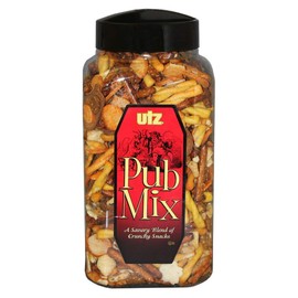 Utz Pub Mix - 44 Ounce Barrel - Savory Snack Mix, Blend of Crunchy Flavors for a Tasty Party Snack - Resealable Container - Cholesterol Free and Trans-Fat Free