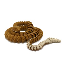 3D Printed Rattlesnake - Customizable, Made to Order Articulated Animal Model (Medium, Sandstone)