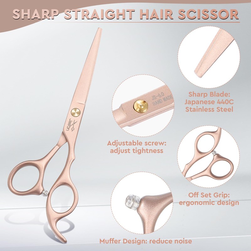 JASON Professional 10-Piece Haircut Scissors Set - 6.7" Thinning/Texturizing Scissors,
