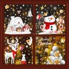 8 Sheets Christmas Window Clings Stickers,Double-Side Glass Decals,Includes Santa, Snowman,
