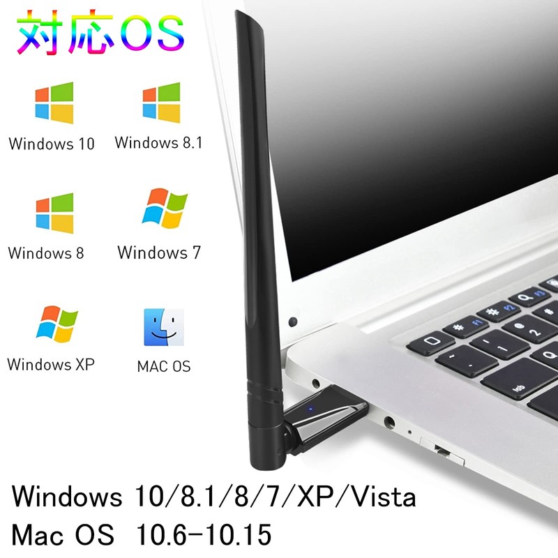 VAVIICLO WiFi Wireless LAN Device 1300Mbps USB3.0 Adapter, 5GHz/2.4GHz Dual
