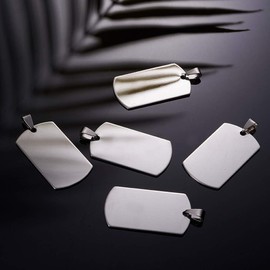 BENECREAT 20 Stainless Steel Bills 201 Stainless Steel Blank Pendant Name Tags Travel Bag Tags with Hole Charms DIY Blank Stainless Steel Bills for Labor Collars ID Tags Engraved Names DIY Craft Tags Shield Shape