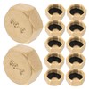 GANAZONO 12pcs Brass Fitting Cap Set Thread Socket Plug End