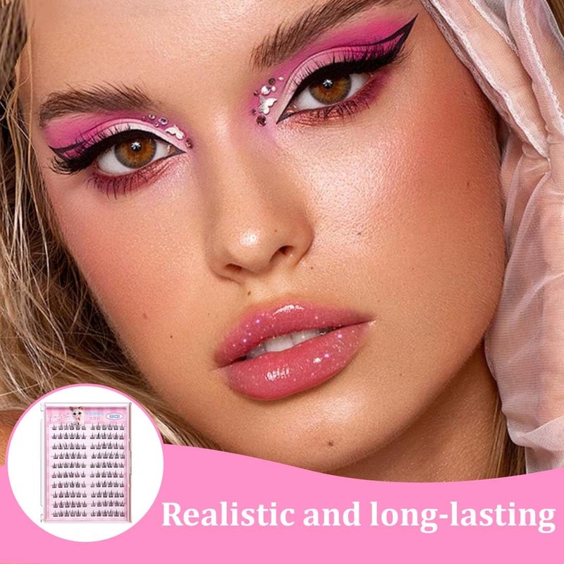 NHQZ Wimpern Extensions Set Künstliche Wimpern Natürliche DIY Wimpernverlängerung Cluster
