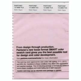 Pantone Cotton Swatch Card Color Standard, Color # 13-2808, Ballet Slipper