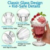 QAPPDA 6 Pack Glass Tulip Sundae Cups, 6.7 Ounce Clear