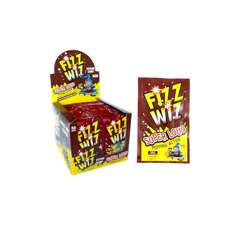 Fizz Wiz Popping Candy Cola - 50 Packets of 5g