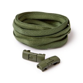 TEEZY No Tie Shoe Laces for Trainers | Premium Elastic Weave & Quick Lock Buckle | Flat Shoe Laces For Adults & Kids | Elastic Shoelaces Black White Laces No Tie | ACCELERATOR (Army Green)