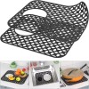 TOOVEM 2PCS Non-Slip Heat Resistant Silicone Sink Protector Mat, Side