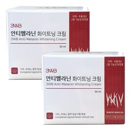3WB 1+1 3WB Anti-Melanin Whitening Cream 50ml Helps relieve freckles and pigmentation / 1+1 3WB 안티멜라닌 화이트닝 크림 50ml 기미 색소침착 완화에 도음
