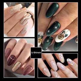 U-Shinein False Nail Tips, 300 Pieces Fake Nail Tips, Extremely Thin Acrylic Artificial Nails, Natural French Nail Tips, Professional Clear Nail Tips Set, French Nail Designs, Short Trapezoid