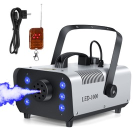 Katomi DMX 1000W Fog Machine with Wireless Remote Control,Smoke & Haze Machine with 6 LED RGB Light for Atmosphere, Theatrical, Halloween, Party, Stage Effects, and Wedding