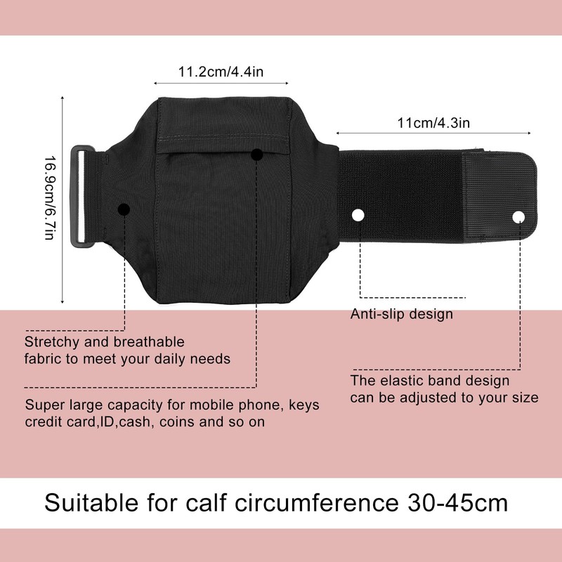 HJZHII Cell Phone Leg Straps Thigh Phone Holder Adjustable Ankle