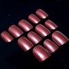 CoolNail Red Wine False Nails Tips Solid Color Square Full