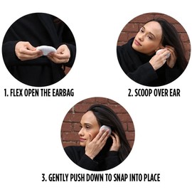 EIHI 1 Pair of Ear Muffs, Ear Warmers Hat, Ear Warmers in Pink, Warm and Comfortable for Adults and Teenagers, black, M