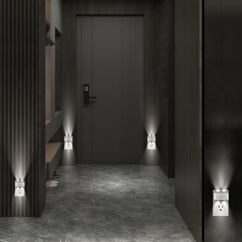 SETEN 4 Pack Night Light, Plug-in Wall NightLights with Rotatable,
