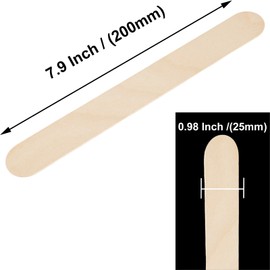 KOHAND 400 PCS 7.9 Inches 200mm Natural Wooden Craft Sticks, Wood Ice Cream Sticks Disposable Tongue Depressors for DIY Arts and Crafts