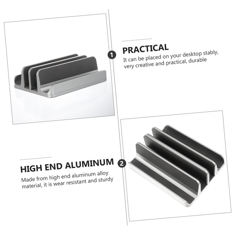 Angoily Aluminum Vertical Laptop Stand Desktop Holder for Laptops and