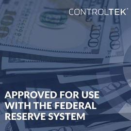 Controltek CoinLok 10" x 19", Clear, 50 Bags, Tamper Resistant Coin Bag, Cash Register Money Bag for Bank Deposit, Security Bags Hold Up To 25lbs of Coins 585099