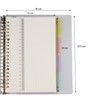 Spiral Squared Notebook with Ruler, Graph Paper Wirebound Notebooks, Hardcover