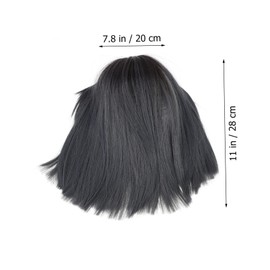 Vaguelly Short Hair Wig with Bangs for Women Natural Looking Synthetic Bob Wig Stylish Shoulder Length Hairpiece for Daily Wear and Cosplay