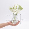 6-Piece 4.5" Ruffled Ribbon Small Vases for Flowers Hand-Blown Glass