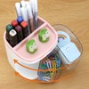 LETURE Desk Pencil Pen Holder with Drawer, Desktop Storage Pen
