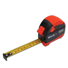 Work>it® Tape Measure with Laser Rangefinder 5 m + 40 m - High Precision Measurement, Magnetic End Piece, USB Charging