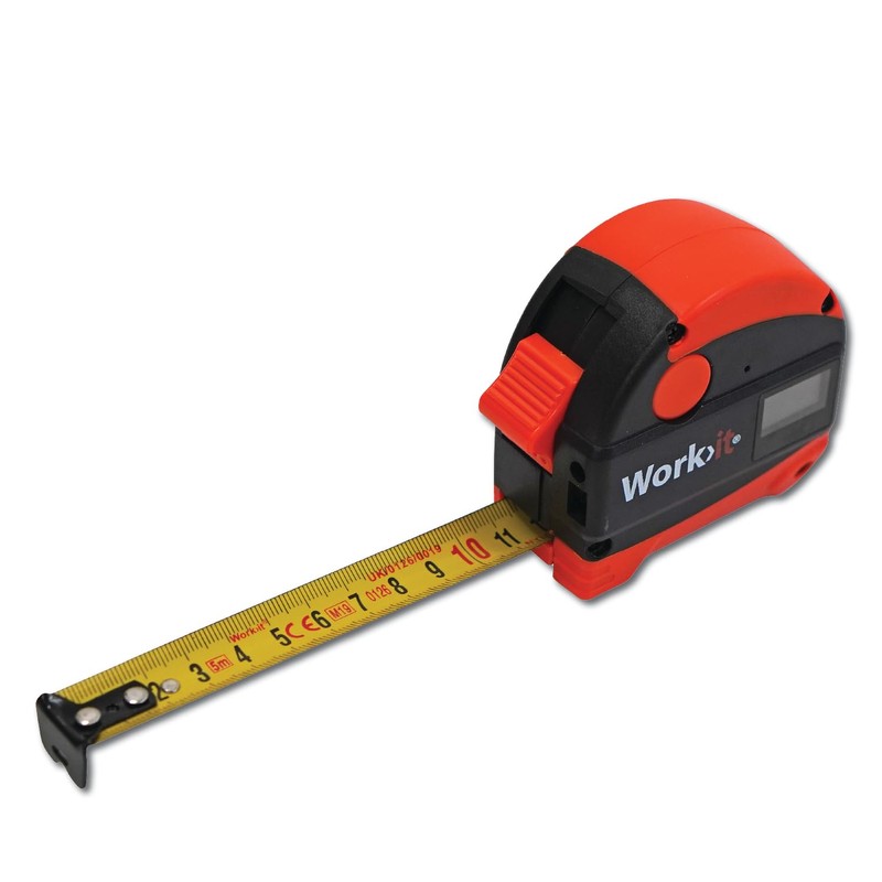 Work>it® Tape Measure with Laser Rangefinder 5 m + 40