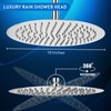 Rain Shower Head - Voolan 10" Round High Pressure Shower