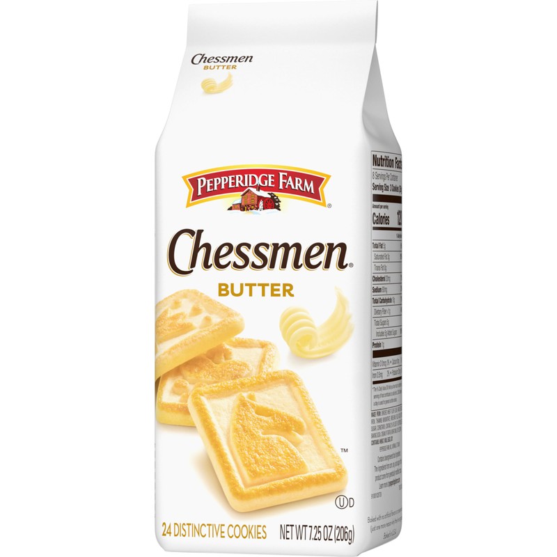 Pepperidge Farm Chessmen Butter Cookies, 7.25 oz. Bag (Packaging may