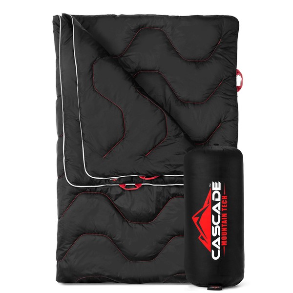 Cascade Mountain Tech Camping Blanket - Lightweight Outdoor Blanket for Camping, Picnics, Concerts, and Travel - 72" x 48"