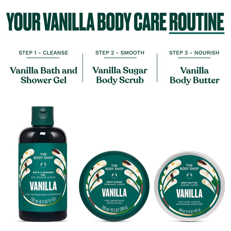 The Body Shop Vanilla Bath and Shower Gel, Moisturising Body