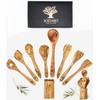 SOLTAKO Olive Wood Kitchen Utensils Set of 8 "Michelin Set"