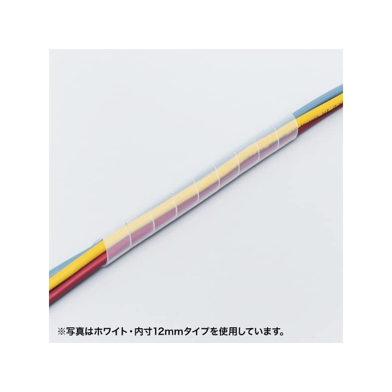 Sanwa Supply CA-SP4BKN2 Cable Ties (Spiral, 6.6 ft (2 m),