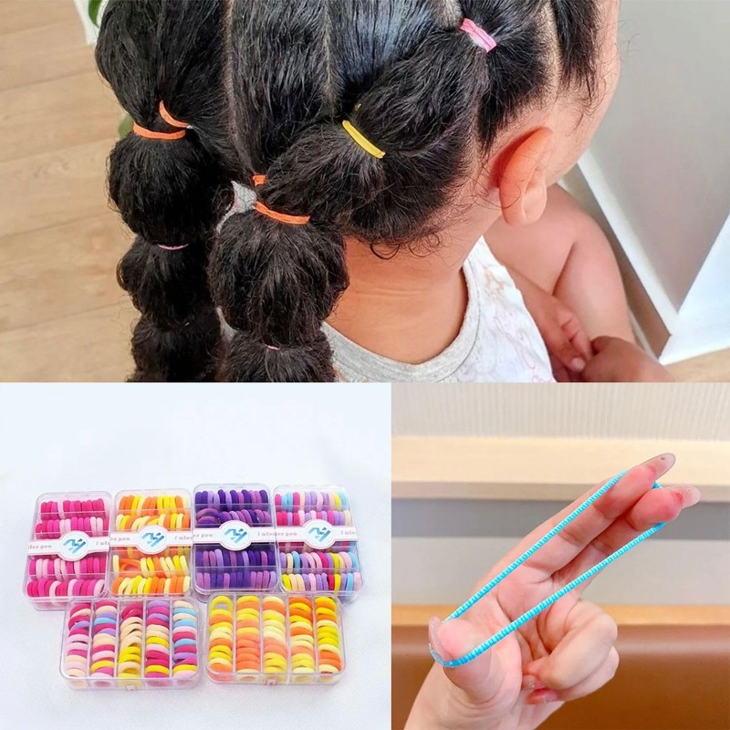 60pcs/box Rubber band baby cute Hair Circle Elastic Good Rope