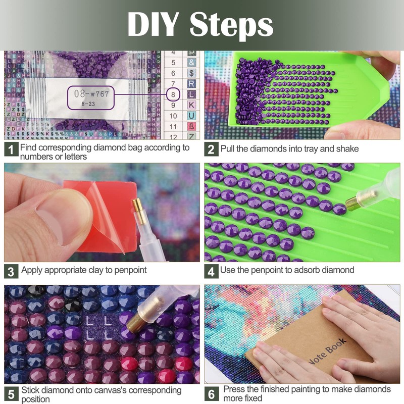 MXJSUA 5D Diamond Painting Kit Full Drill Arts Craft Canvas