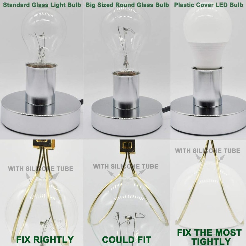 Lamp Shade Light Bulb Clip Adapter,Lamp Shade Holder Includes Finial