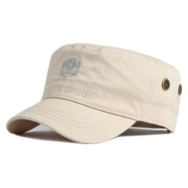 LOJAX Men's Work Cap, Restoration Military Hat, Cotton, Breathable, Casual, Fishing Sports Hat, Adjustable, beige