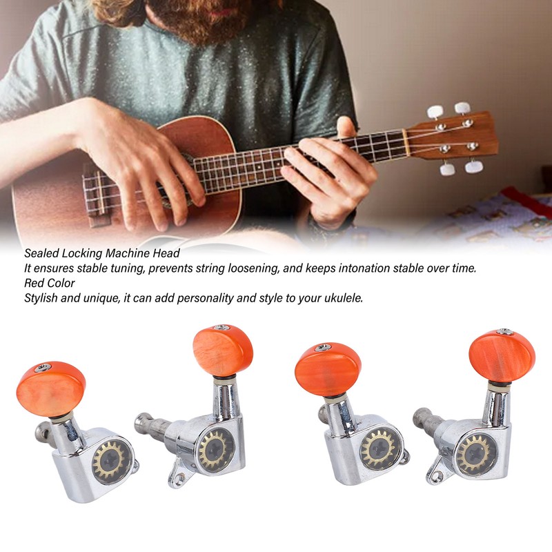 Ukulele Tuning Pegs Sealed Gear 2 Left 2 Right Ukulele