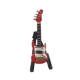 ALANO Miniature Electric Guitar Ornaments Musical Instrument Miniature Guitar Holiday Dollhouse Model Home Decoration (GE21/23R-7)