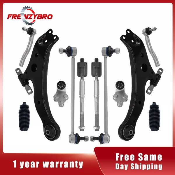 Frenzybro 12Pc Front Lower Control Arm & Ball Joint Tie