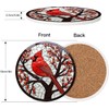 Dragonfly and Lotus 4 Pcs Ceramic Coasters for Drinks Absorbent