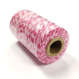 ALLYDREW 4ply 109 Yard (100m) Hot Pink Cotton Baker's Twine Ribbon Twine for Baking & Crafts
