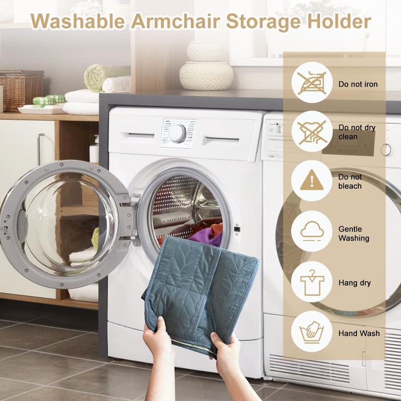 SITAKEGS Waterproof Sofa Armrest Organiser, Non-Slip Couch Armchair Caddy Storage