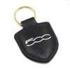 PSL black Leather keyring compatible with Fi at 500 cars