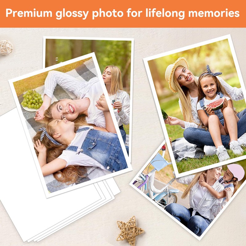 Qiareoiu 200 Sheets Photo Paper 6x4 inch, 230gsm Photo Paper,