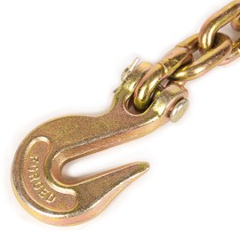 Aain Heavy Duty Chain 3/8" x 20" G80 Tow Chains with G70 Grab Hooks Log Chain for Logging Binder Tie Down Transport Flatbed Truck Trailer Safety Binder Chain-6,600 lbs Safe Working Load