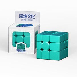 Moyu Mirror Cube V2, 3x3 Stickerless Cube 3x3x3 Speed Cube Original, Traditional 3D Puzzle Speedcube for Kids, Teenagers (Green)